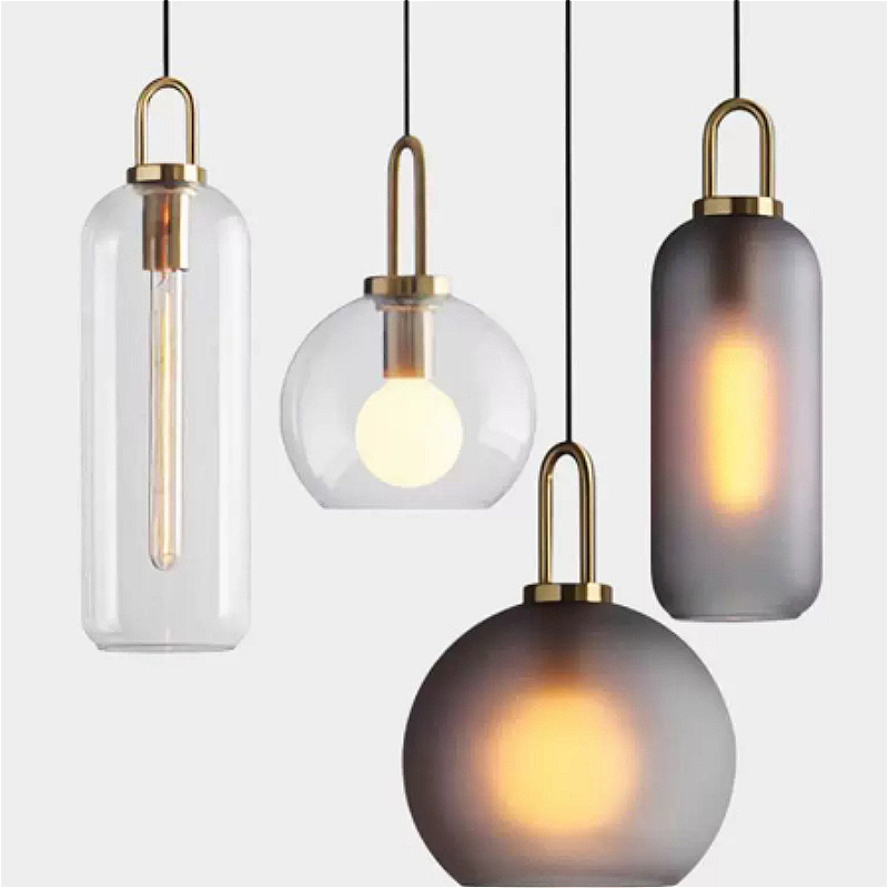 Home Of The Year Bathroom - Lampu Gantung LED Hitam Desain Seni