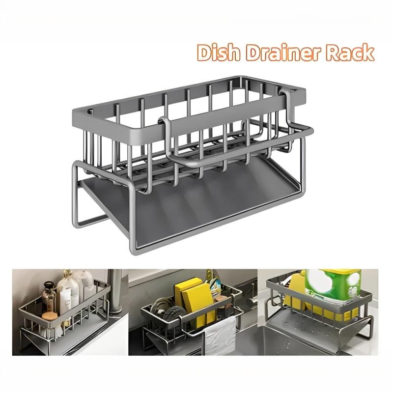 Tiny Home Bathroom Kitchen - Rak Pengering Spons dengan Tempat Handuk,