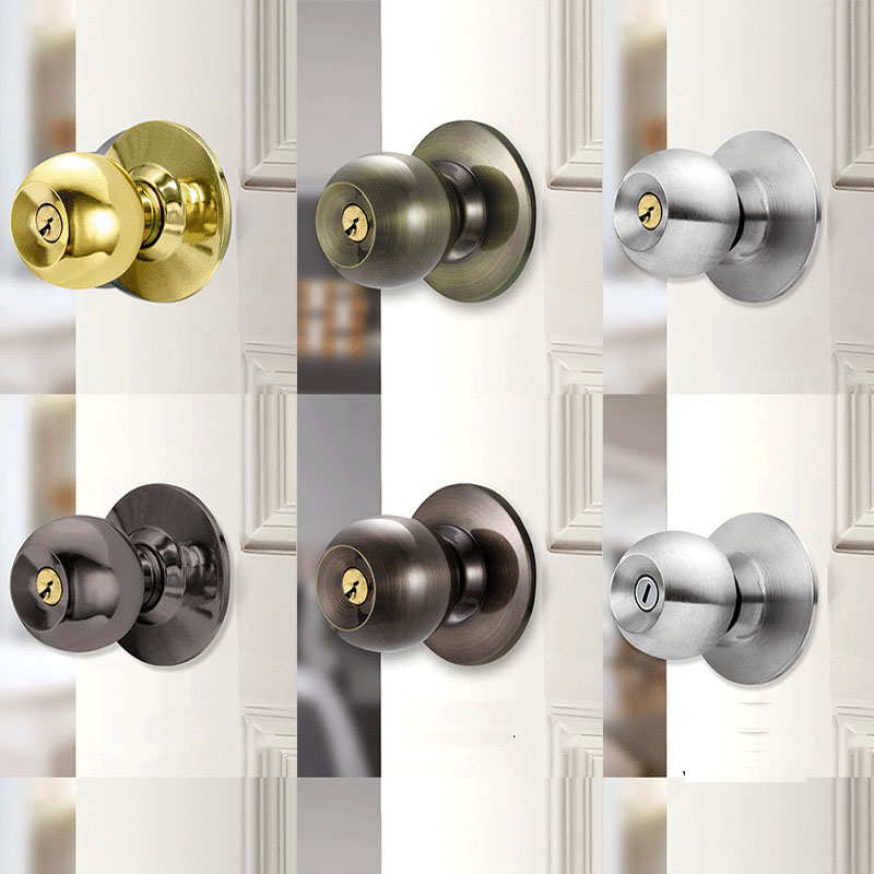 Home Bathroom Lock - Kenop pintu bulat bahan Aloi aluminium,