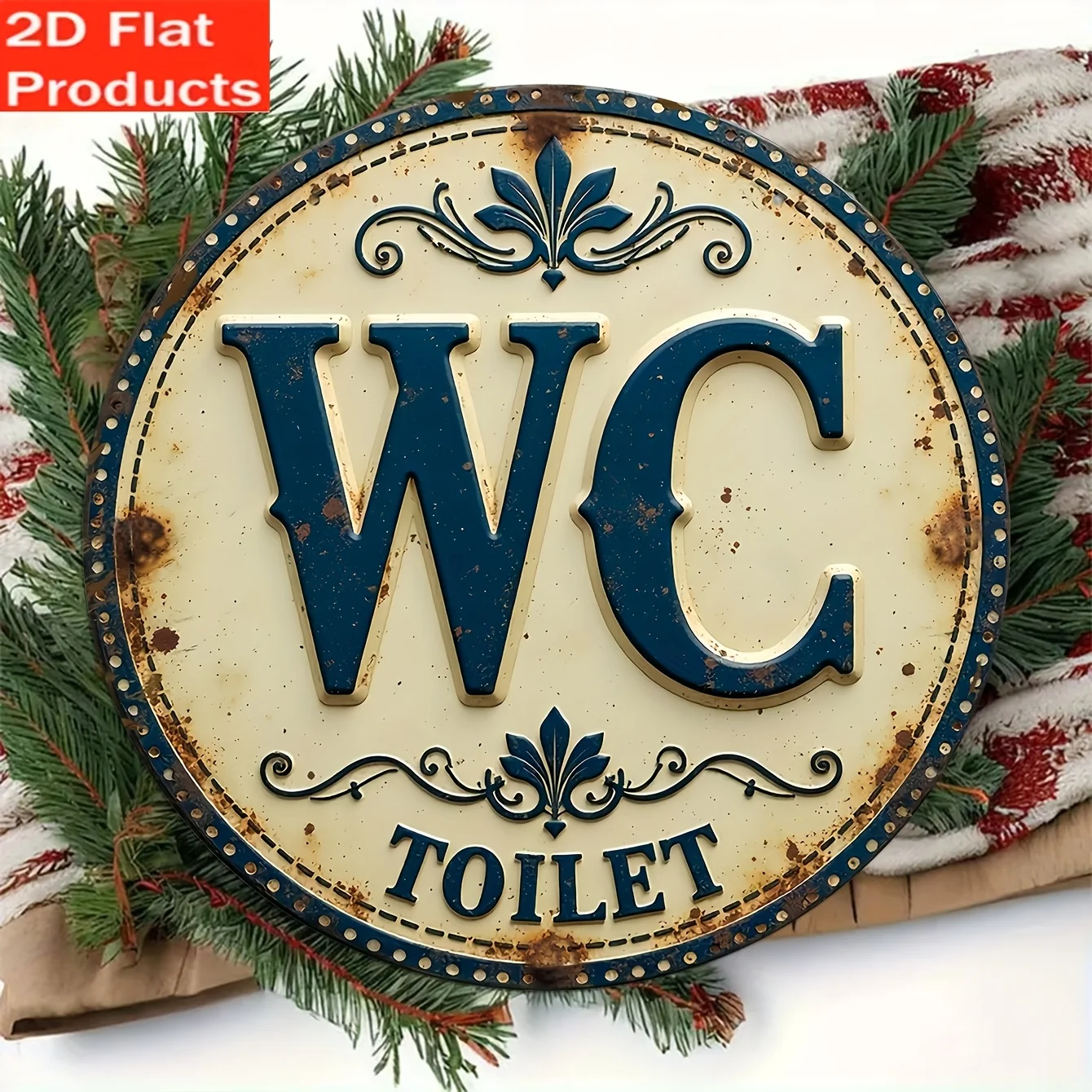 Home Of The Year Bathroom - Papan tanda kamar mandi kayu retro,