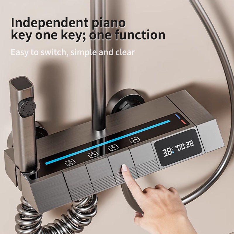 Kepala pancuran piano digital  - Home Bathroom Set ulasan dan harga