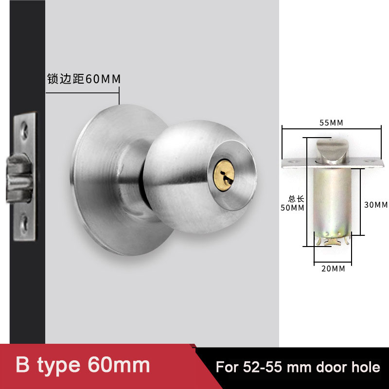 Kenop pintu bulat bahan Aloi a - Home Bathroom Lock ulasan dan harga