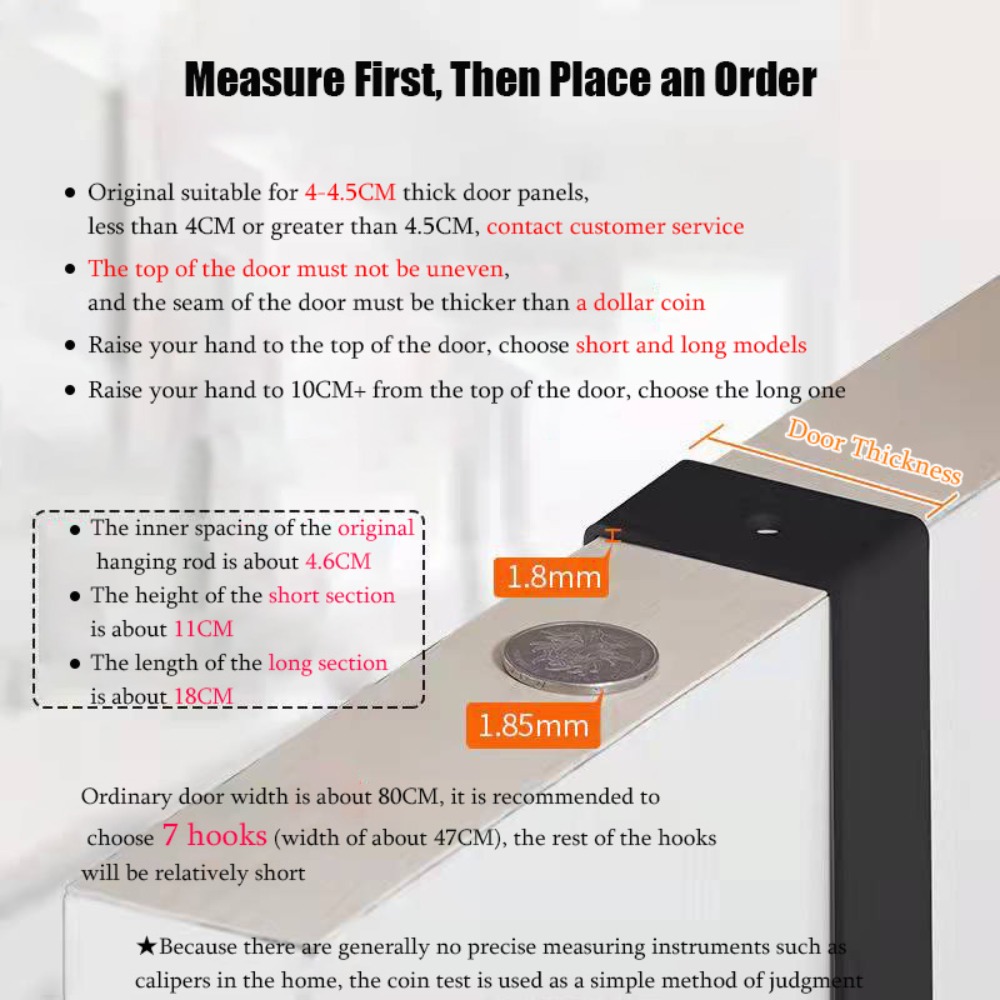 Gantungan di atas pintu 6 kait - Tiny Home Bathroom Kitchen ulasan dan harga