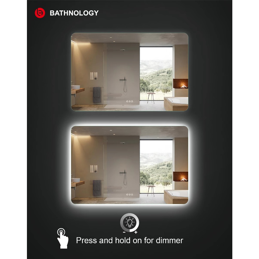 Cermin LED Persegi Panjang Bes - Bathroom Mirror Led ulasan dan harga