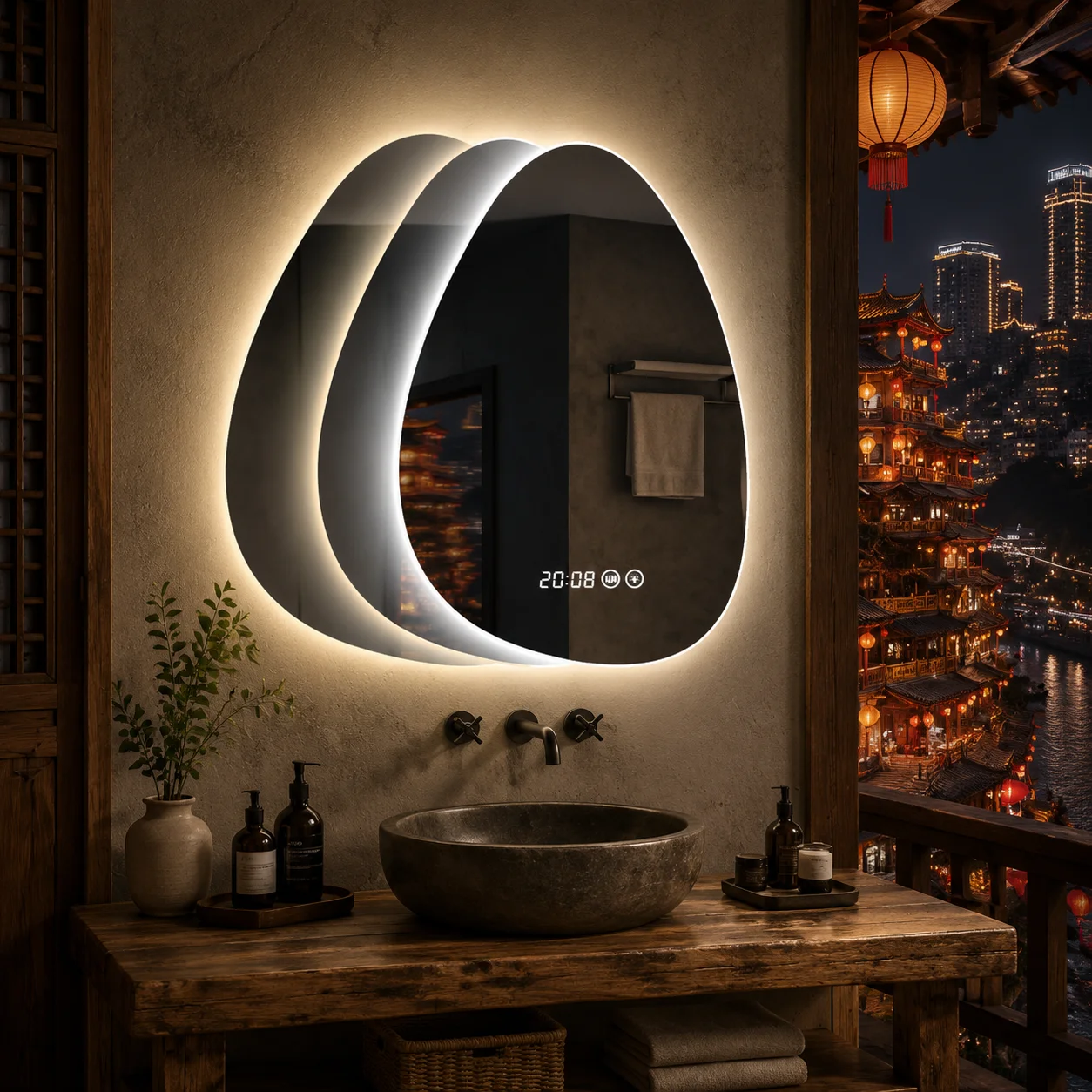Cermin Kamar Mandi LED Pintar  - Bathroom Mirror Led ulasan dan harga