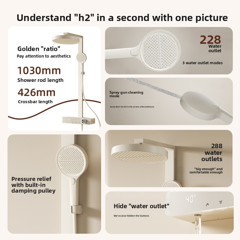 Set Shower Tembaga dengan Laya - Home Bathroom Set ulasan dan harga