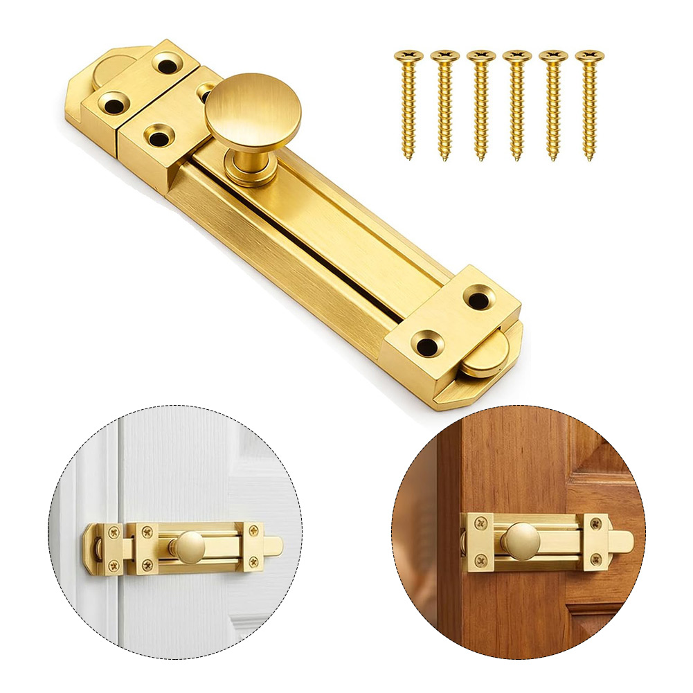 Kunci Pintu Geser Kuningan Pad - Home Bathroom Lock ulasan dan harga
