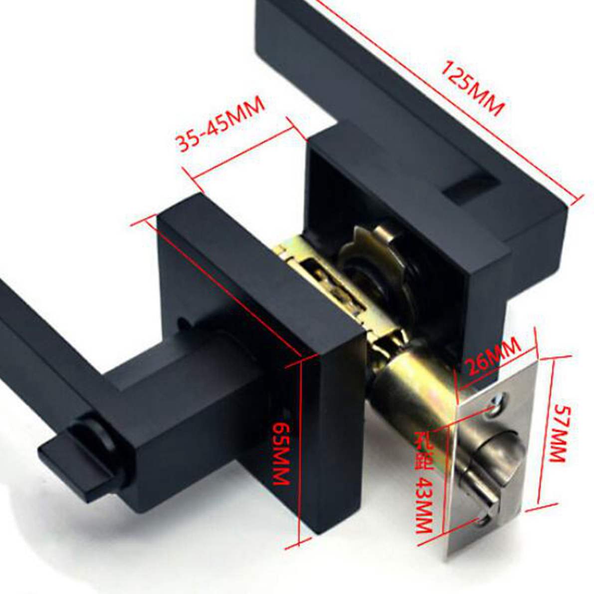 Kunci pegangan pintu hitam, sa - Home Bathroom Lock ulasan dan harga