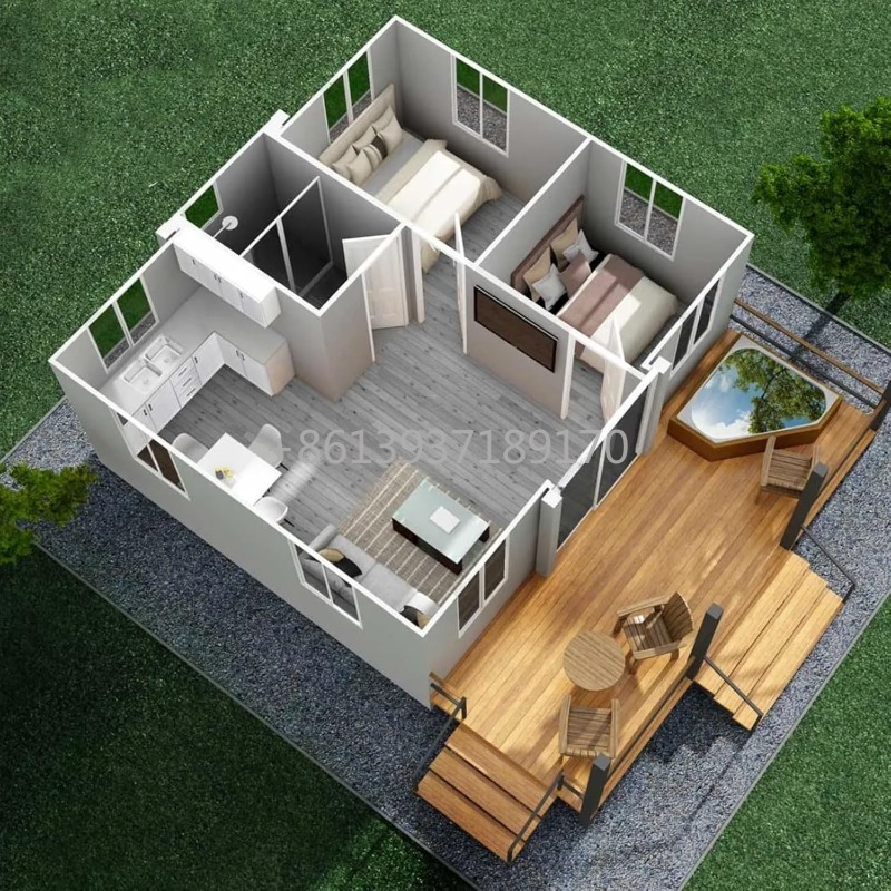 Rumah Kontainer Lipat & Ekspan - Tiny Home Bathroom Kitchen ulasan dan harga