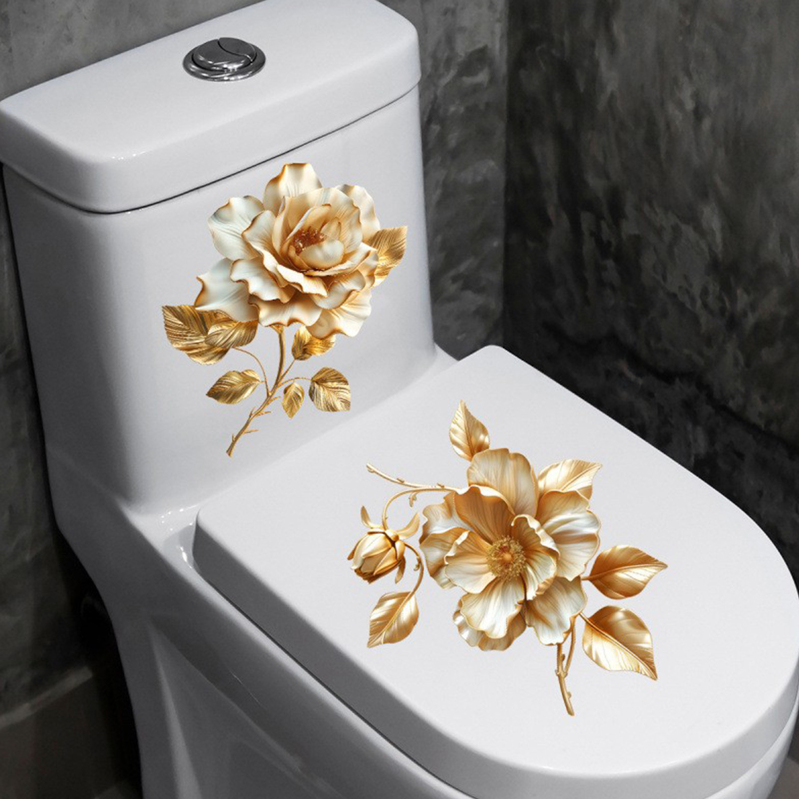2 Buah Stiker Toilet Bermotif  - Home Of The Year Bathroom ulasan dan harga