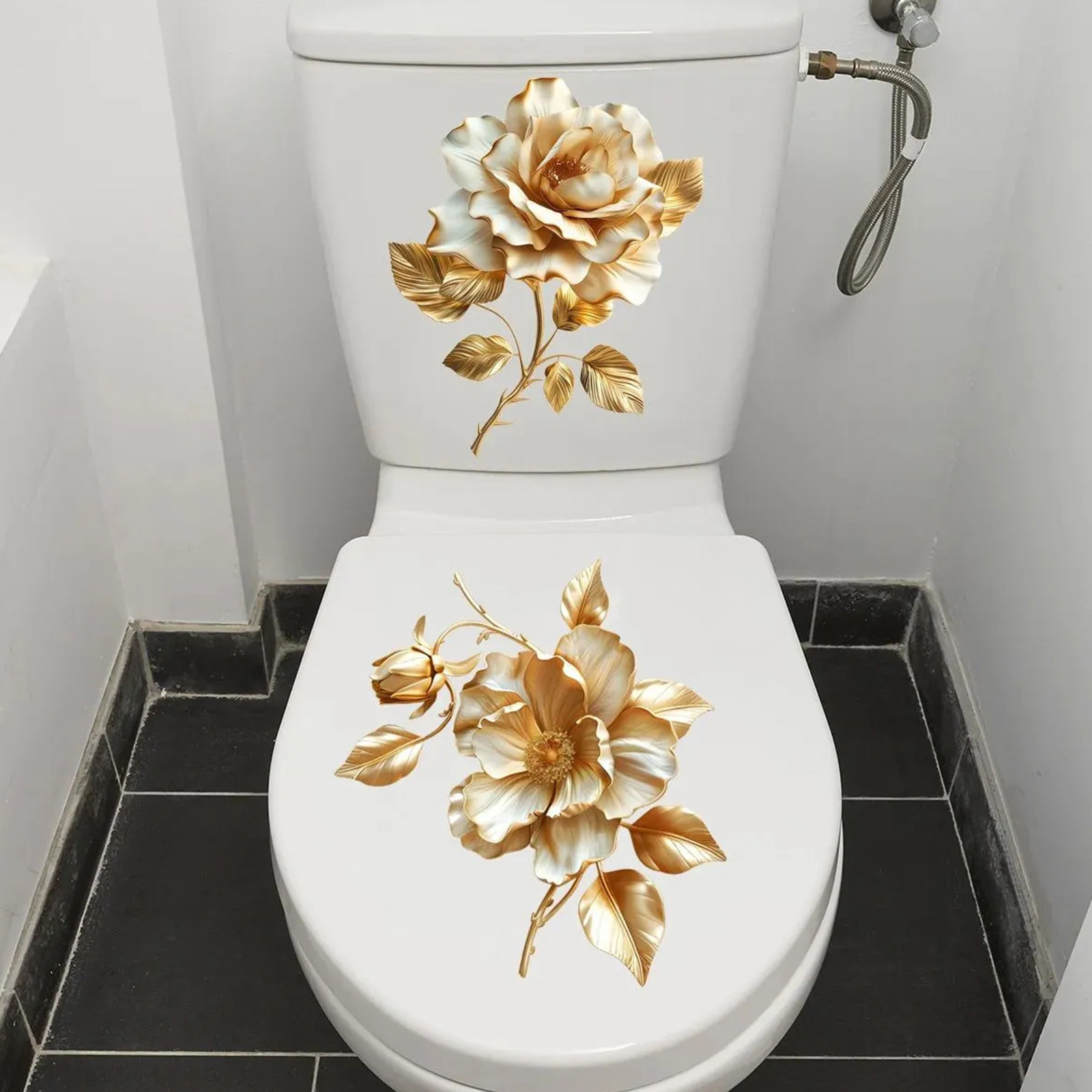2 Buah Stiker Toilet Bermotif  - Home Of The Year Bathroom ulasan dan harga