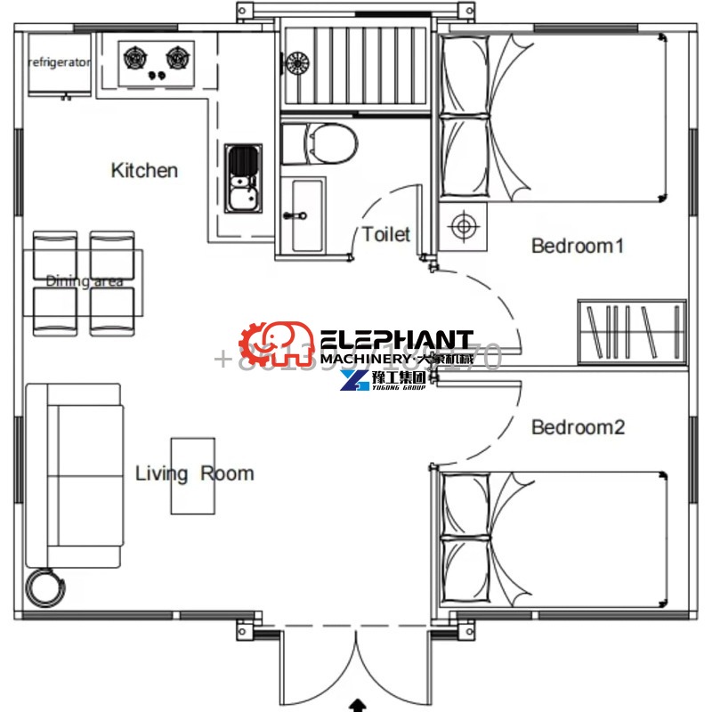 Rumah Kontainer Villa 20ft Tin - Tiny Home Bathroom Kitchen ulasan dan harga